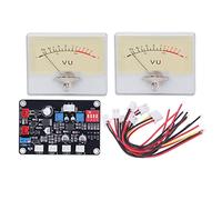 UMDHAIYI Kit de VU-mètres et carte de pilote, 2 VU-mètres avec rétroéclairage, luminosité et swing réglables, pour préamplificateur DIY, conversion audio de voiture, équipement