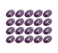 UMDHAIYI Pierre d'équilibre en améthyste pour Bricolage de Bijoux, Cristal de guérison de Chakra Ovale, Pierre précieuse Portable de 18 x 13 mm pour soulager Le Stress et la