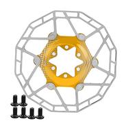 UMDHAIYI pour vélo de Montagne et de Route, Rotor de Frein de Haute précision, Double différence de Hauteur inférieure à 0,3 mm, Excellente résistance à l'abrasion et Dissipation (Or)