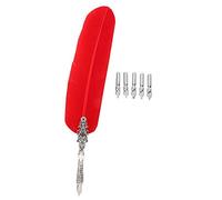 UMDHAIYI Stylo plume plume Vintage européen calligraphie Quill Dip stylo décor à la maison cadeau (Rouge)