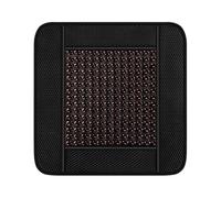 UMDJJU Lot Complet Housses Siège Voiture Petit Coussin Voiture Perles Bois Tapis Carré avec Taille Quatre Saisons L'été Dépend Produit Unique Détails(Black Red 1 Pcs1)
