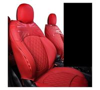 UMDJJU Lot Complet Housses Siège Voiture pour Mini pour Cooper F57 pour Clubman pour Countryman Ensemble Complet Cuir Couvre Sièges Voiture sans Support Jambe(Red,Front Seat)