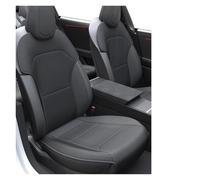UMDJJU Lot Complet Housses Siège Voiture pour Tesla pour Modèle pour Juniper 2025 Ventilation Saisons Confortables Ensemble Rangée Arrière Une Seule Assise Coussin Siège PU(Black 2PCS)