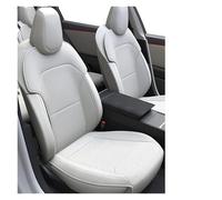 UMDJJU Lot Complet Housses Siège Voiture pour Tesla pour Modèle pour Juniper 2025 Ventilation Saisons Confortables Ensemble Rangée Arrière Une Seule Assise Coussin Siège PU(White 2PCS)