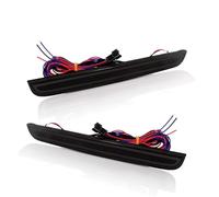 UMDJJU pour Dodge pour Challenger 2015-up Fonction Feux Antibrouillard Arrière Style Optique 3D Kit Réflecteur Pare-Chocs LED Complet Feu Freinage Antibrouillard Arrière(Smoked Lens)