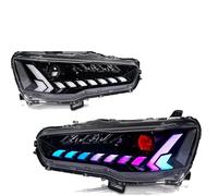 UMDJJU Pour Mitsubishi Pour Lancer Ex Pour Evo 2008-2018 Pour Phares Pour LED Avec Animation De Démarrage Clignotants Séquentiels Paire Pour Phares RVB Feux Avant Voiture(2PCS RHD)
