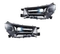 UMDJJU Pour Toyota Pour Hilux Pour Revo Pour Vigo 2021-2024 LED Lampe Frontale De Voiture Lentille Bifocale Accessoires Ensemble De Phares Automatiques Feux Avant Voiture