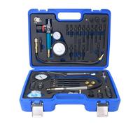 Umelee 46pcs Testeur de Compression & Fuite Moteur à Diesel & Essence, Compressiometre Diesel et Essence, Testeur de Moteur, Kit Testeur de Compression pour la Plupart des Voitures, Camions, Motos