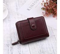Umerk Portefeuille Femmes Portefeuilles Rouge Noir Petite Mini Coin Porte-Monnaie Porte-Cartes Hasp Lady Portefeuille Zone Zipper Femme Boucle de Cuir (Color : Purple)