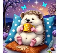 Umfarvt 5D Animal Hedgehog Diamond Painting Kits for Adults Kids,DIY Round Full Drill diamond art painting kits,Canvas Embroidery Diamond Art Craft for Home Wall Decor 80x80cm