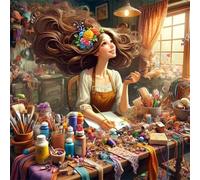 Umfarvt 5D Beautiful Artist Diamond Painting Kits for Adults Kids,DIY Square Full Drill diamond art painting kits,Canvas Embroidery Diamond Art Craft for Home Wall Decor 90x90cm