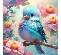 Umfarvt 5D Blue Birds Flower Diamond Painting Kits for Adults Kids,DIY Round Full Drill diamond art painting kits,Canvas Embroidery Diamond Art Craft for Home Wall Decor 90x90cm