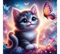 Umfarvt 5D Cat Cloud Diamond Painting Kits for Adults Kids,DIY Square Full Drill diamond art painting kits,Canvas Embroidery Diamond Art Craft for Home Wall Decor 90x90cm