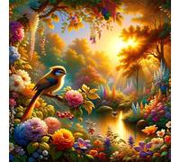 Umfarvt 5D Colorful Plants Diamond Painting Kits for Adults Kids,DIY Square Full Drill diamond art painting kits,Canvas Embroidery Diamond Art Craft for Home Wall Decor 70x70cm