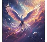 Umfarvt 5D Cosmic Eagle Diamond Painting Kits for Adults Kids,DIY Square Full Drill diamond art painting kits,Canvas Embroidery Diamond Art Craft for Home Wall Decor 60x60cm