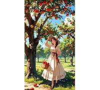 Umfarvt 5D Diamond Art Painting,Girl Tree Diamond Painting Kits for Adults,DIY Square Full Drill Canvas Embroidery Cross Stitch,Diamond Arts Crafts Painting Pictures for Home Wall Decor 100x210cm