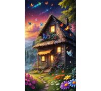 Umfarvt 5D Diamond Art Painting,House Plant Diamond Painting Kits for Adults,DIY Square Full Drill Canvas Embroidery Cross Stitch,Diamond Arts Crafts Painting Pictures for Home Wall Decor 90x190cm