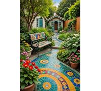 Umfarvt 5D Diamond Painting,Plantes de jardin Diamond Painting Kit Complet pour Adulte,DIY Square Drill Cristal Strass Broderie Point de Croix Peinture Diamant pour Décoration Intérieur 30x70cm