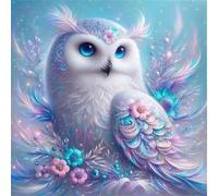 Umfarvt 5D Fantasy Owl Diamond Painting Kits for Adults Kids,DIY Square Full Drill diamond art painting kits,Canvas Embroidery Diamond Art Craft for Home Wall Decor 30x30cm