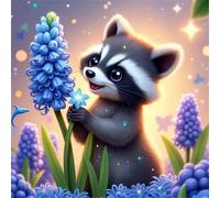 Umfarvt 5D Hyacinth Animal Diamond Painting Kits for Adults Kids,DIY Square Full Drill diamond art painting kits,Canvas Embroidery Diamond Art Craft for Home Wall Decor 60x60cm