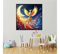 Umfarvt 5D Moon Phoenix Diamond Painting Kits for Adults Kids,DIY Square Full Drill diamond art painting kits,Canvas Embroidery Diamond Art Craft for Home Wall Decor 80x80cm