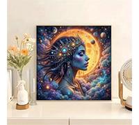 Umfarvt 5D Moon Queen Diamond Painting Kits for Adults Kids,DIY Square Full Drill diamond art painting kits,Canvas Embroidery Diamond Art Craft for Home Wall Decor 40x40cm