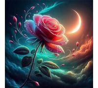 Umfarvt 5D Pink Rose Cloud Diamond Painting Kits for Adults Kids,DIY Round Full Drill diamond art painting kits,Canvas Embroidery Diamond Art Craft for Home Wall Decor 90x90cm