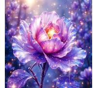 Umfarvt 5D Shining Flowers Diamond Painting Kits for Adults Kids,DIY Round Full Drill diamond art painting kits,Canvas Embroidery Diamond Art Craft for Home Wall Decor 20x20cm