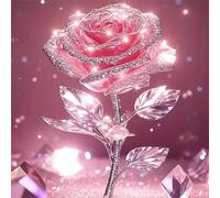 Umfarvt 5D Shining Rose Diamond Painting Kits for Adults Kids,DIY Round Full Drill diamond art painting kits,Canvas Embroidery Diamond Art Craft for Home Wall Decor 60x60cm