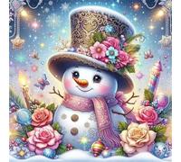 Umfarvt 5D Winter Snowman Diamond Painting Kits for Adults Kids,DIY Square Full Drill diamond art painting kits,Canvas Embroidery Diamond Art Craft for Home Wall Decor 70x70cm