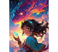 Umfarvt Giant Dragon Girl Diamond Painting Kits for Adults Beginners 50x70cm 5D Square Gem Crafts,diamond art painting Kit DIY Crystal Cross Stitch Gifts Home Wall Decoration