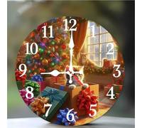 Umfarvt Horloge Murale Box Cat 15cm, Moderne Silencieuse Pendule Murale, Arabes Chiffres Pendules Murales Facile à Lire, Horloge Murale Ronde pour Décoration de Cuisine Salon Chambre Bureau