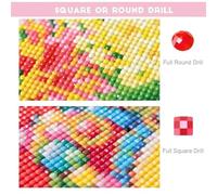 Umfarvt La surprise de grand-mère Diamond Painting Kit Pour Adulte Débutants,5D DIY Square Broderie Diamant Painting kit Complet,Strass Point de Croix diamond Art painting pour Maison Décor 70x70cm