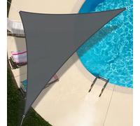 UMI Voile d'ombrage Imperméable Triangle 3x3x4,25m Toile Ombrage PES avec 95% Protection UV pour Jardin, Terrasse, Balcon, Patio, Extérieur - Anthracite