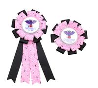 Umibow Lot de 2 badges en fer blanc « Daddy and Mommy to Be » pour Halloween, fête prénatale, pour révéler le sexe de la future maman pour futurs parents, Fer blanc, ruban, Pas de gemme