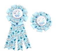 Umibow Lot de 2 badges en fer blanc « Daddy and Mommy to Be » pour Halloween, fête prénatale, pour révéler le sexe de la future maman pour futurs parents, Fer blanc, ruban, Pas de gemme
