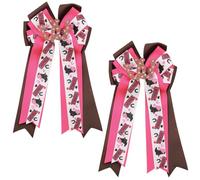 Umibow Lot de 2 pinces à cheveux de cowgirl occidentales avec nœuds pour chapeau de cowboy, bottes, nœud de rodéo occidental, pinces à cheveux en forme de fer à cheval, accessoires pour cheveux