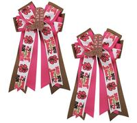 Umibow Lot de 2 pinces à cheveux de cowgirl occidentales avec nœuds pour chapeau de cowboy, bottes, nœud de rodéo occidental, pinces à cheveux en forme de fer à cheval, accessoires pour cheveux