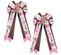 Umibow Lot de 2 pinces à cheveux de cowgirl occidentales avec nœuds pour chapeau de cowboy, bottes, nœud de rodéo occidental, pinces à cheveux en forme de fer à cheval, accessoires pour cheveux