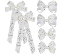 Umibow Lot de 6 pinces à cheveux équestres avec pince crocodile pour concours d'équitation (blanc)