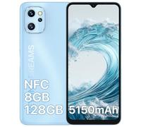 UMIDIGI F3 Téléphones Portables 8GB+128GB, 6.7"HD+Écran, 48MP+ 16MP, 5150mAh/18W, Android 11 Telephone Débloqués Octa Core Smartphone 4G Dual SIM Mobile Phone NFC/Face ID/2Ans de Garantie,Bleu Hawaïen