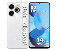 UMIDIGI G9x Telephone Portable, Android 14 Go Smartphone Pas Cher, 8(4+4) Go+128Go/TF 1To Téléphone, 6.75" HD+ 90Hz Smartphone, 5000mAh, Octa Core, Dual SIM 4G /Face ID/Fingerprint/13MP/GPS, Argent
