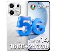 UMIDIGI Note 100 5G Smartphone, Android 14 Telephone Portable, 6.8" HD+ 120Hz Mobile Phone, 16GB+256GB/1TB, Dual SIM 5G Téléphone Android, 50MP+16MP Kamera/5000mAh/Face ID/GPS/OTG