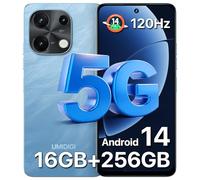 UMIDIGI Note 100 5G Smartphone, Android 14 Telephone Portable, 6.8" HD+ 120Hz Mobile Phone, 16GB+256GB/1TB, Dual SIM 5G Téléphone Android, 50MP+16MP Kamera/5000mAh/Face ID/GPS/OTG