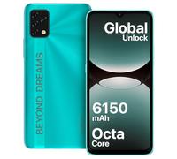 UMIDIGI Telephone Portable,6150mAh Batterie Smartphone 4+32Go/TF 256Go,Plein écran 6.53 "HD,Téléphone Pas Cher Android,Dual SIM(4G LTE Mondiale)+ Emplacement SD dédié,Face ID/GPS/Vert