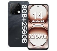UMIDIGI Telephone Portable Android 14, 8(4+4) Go+256Go/TF 1To Smartphone, 120Hz 6,8" HD+ Téléphone, Bluetooth 5.2, 5000mAh, Octa Core, 4G Dual SIM/Face ID/Fingerprint/13MP/GPS/OTG-Note 100A Noir