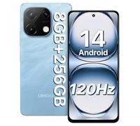 UMIDIGI Telephone Portable Android 14, 8(4+4) Go+256Go/TF 1To Smartphone, 120Hz 6,8" HD+ Téléphone, Bluetooth 5.2, 5000mAh, Octa Core, 4G Dual SIM/Face ID/Fingerprint/13MP/GPS/OTG-Note 100A Bleu