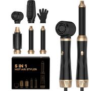 UMIGA Airstyler 5 en 1 Brosse Soufflante Air Styler set Hair Styler Airbrush Fer a Boucler Brossee Soufflante Brosse Lissante Pour Cheveux, Kit de coiffure Pour Sécher