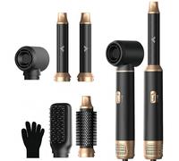 UMIGA Brosse Soufflante Brushing 5 en 1 Air Brush Styler Brosse Coiffante Chauffante avec Sèche-Cheveux Boucleur a Cheveux à Air Brosse à Lissante Ensemble Airbrush Airstyler Hairstyler Coiffure, Noir