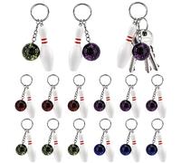 UMILKI Mini Porte-Clés Bowling, 12 Pcs Porte Clef Bowling de 4 Couleur, Porte-Clés de Faveur de Bowling, Cadeau pour Passionnés de Sport
